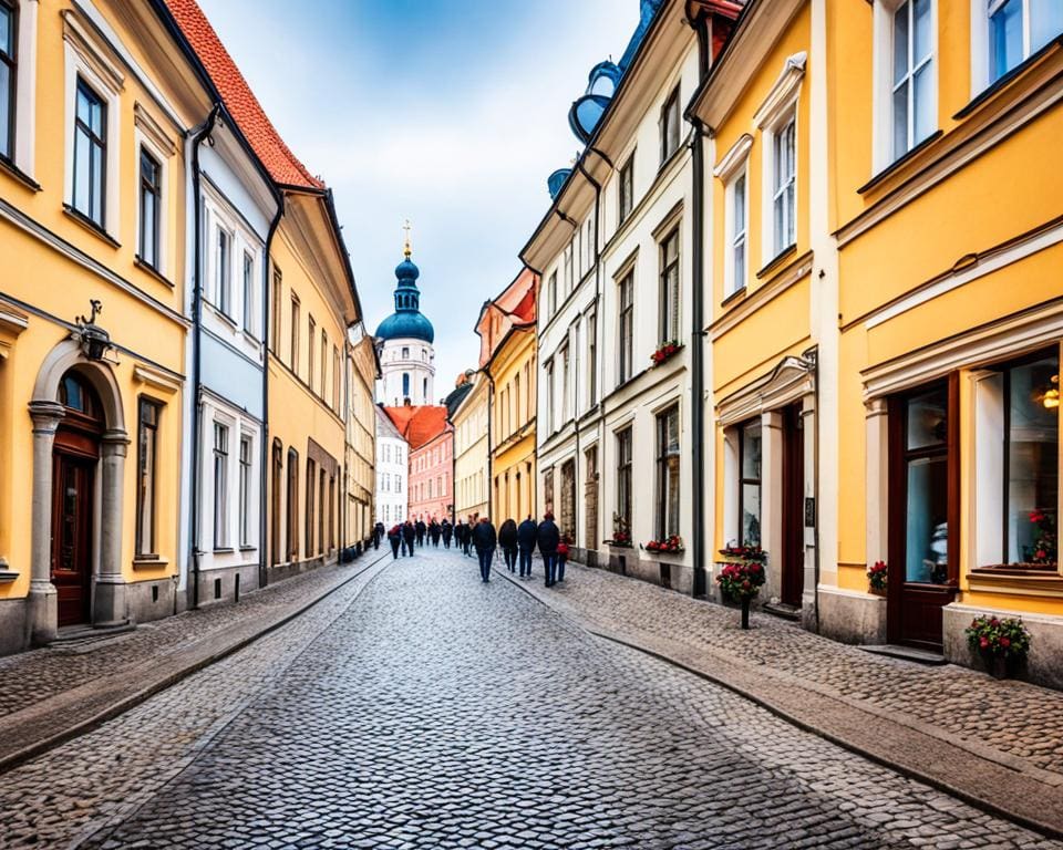 Vilnius Altstadt mit historischen Gebäuden