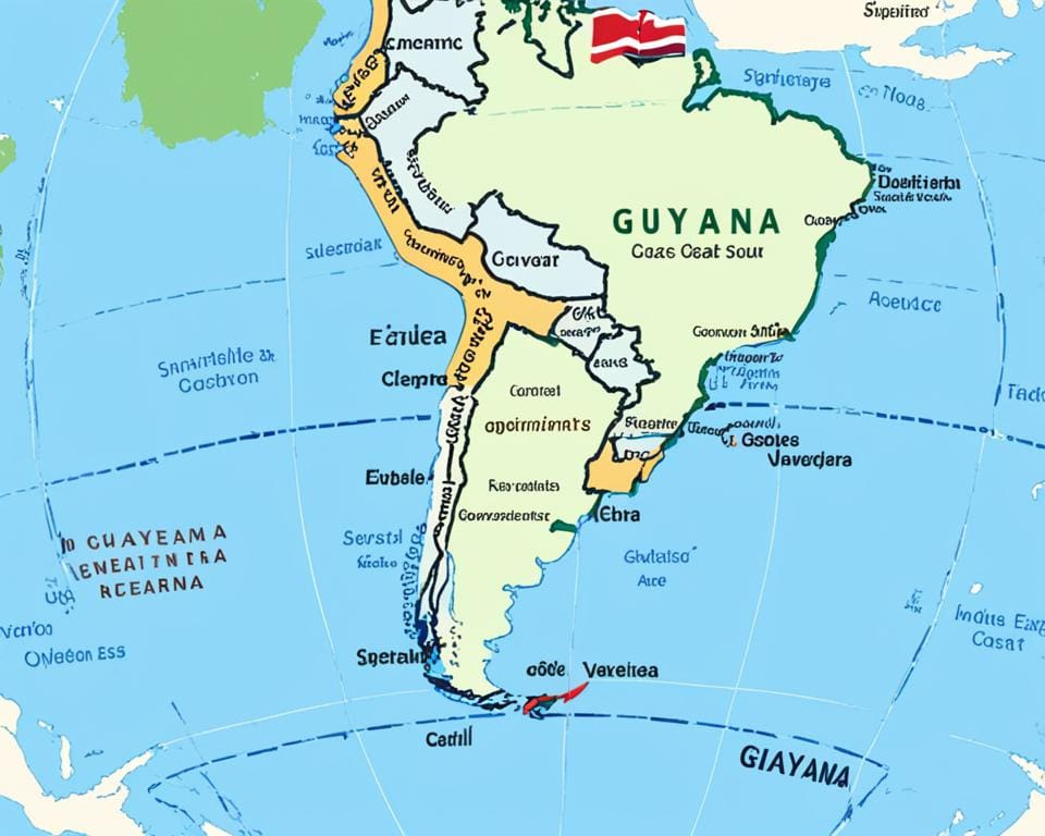 geographische Lage von Guyana