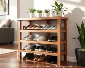 Effiziente DIY-Projekte für platzsparende Schuhregale