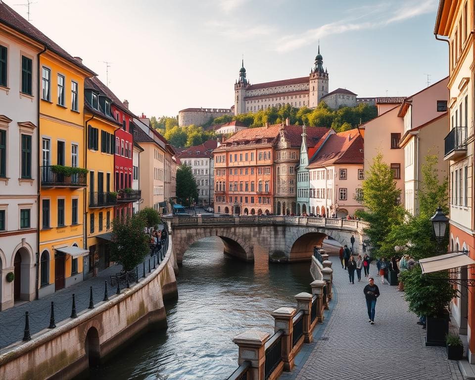 Historische Altstadt in Ljubljana, Slowenien