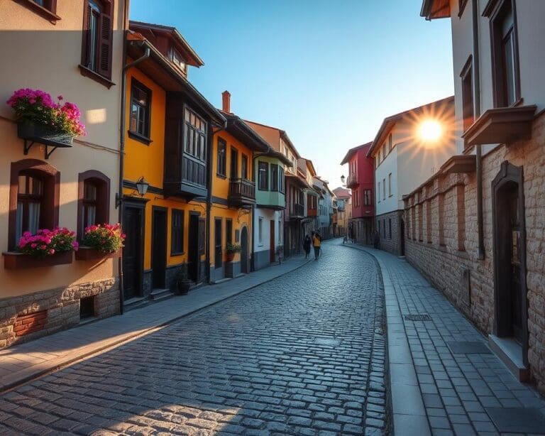 Historische Gassen in Plowdiw, Bulgarien