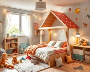Kinderzimmer dekorieren mit Hausbett