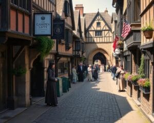 Mittelalterliche Straßen in York, England