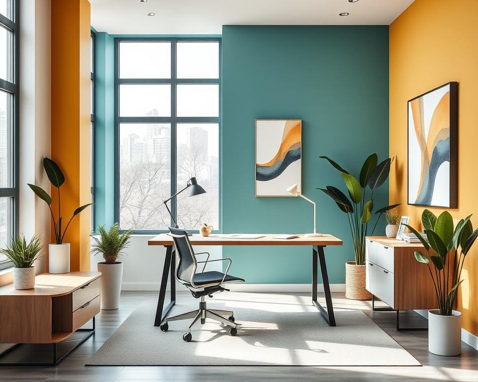 Moderne Farben für stilvolle Arbeitszimmer