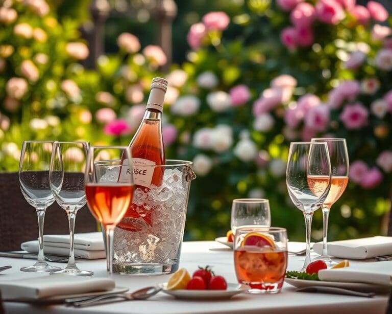 Roséwein servieren ansprechend präsentieren