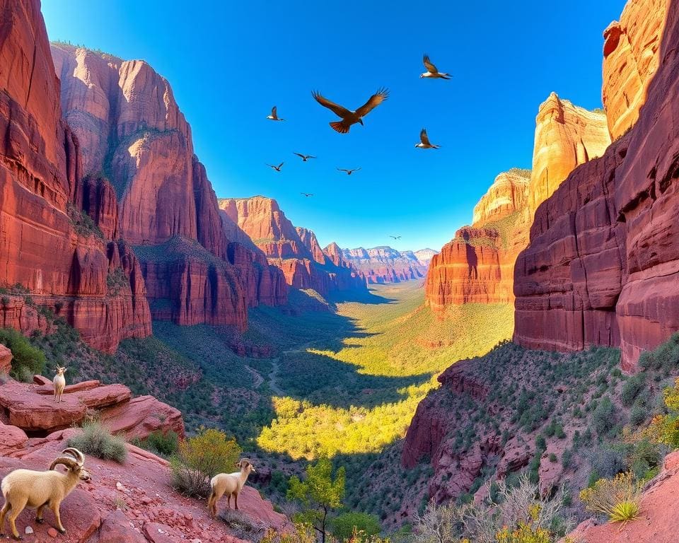 Überblick über die Landschaft und Tierwelt des Zion Nationalparks