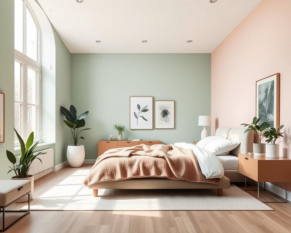 moderne Wandfarben für stilvolle Schlafzimmer