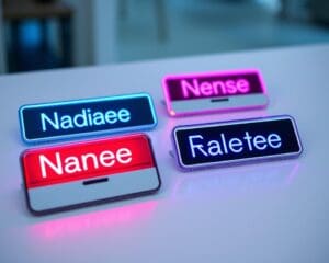 Elektronische Namensschilder mit LED-Anzeige