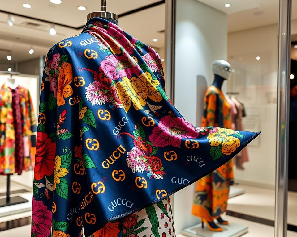 Gucci farbenfrohe Prints in der Mode