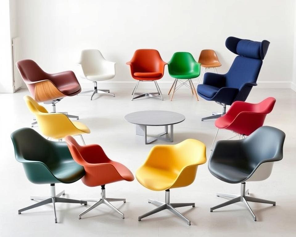 einzigartiges Design Eames Stühle