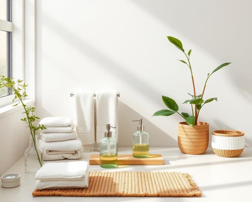 Badaccessoires, die Umwelt und Stil verbinden