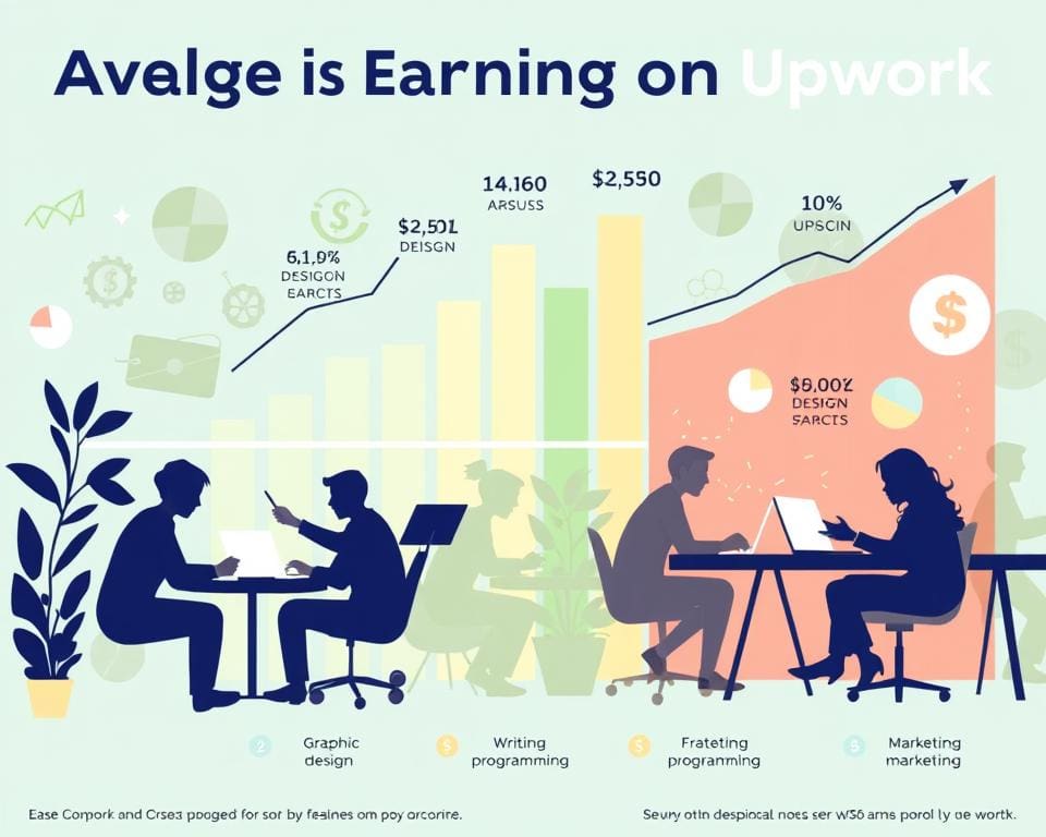 Durchschnittliche Verdienstspanne auf Upwork