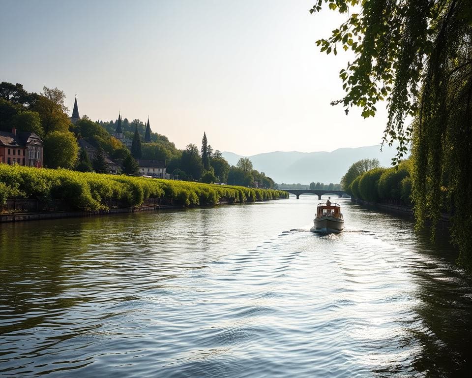 Entspannung pur auf dem Wasser während der Bootstouren Rhein