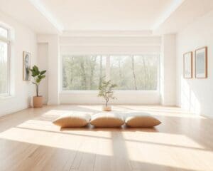 Meditationsräume mit minimalistischen Elementen