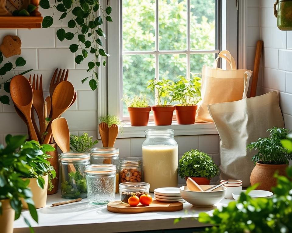 Ökologische Produkte für eine plastikfreie Küche