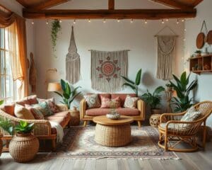 So richtest du dein Wohnzimmer im Boho-Stil ein