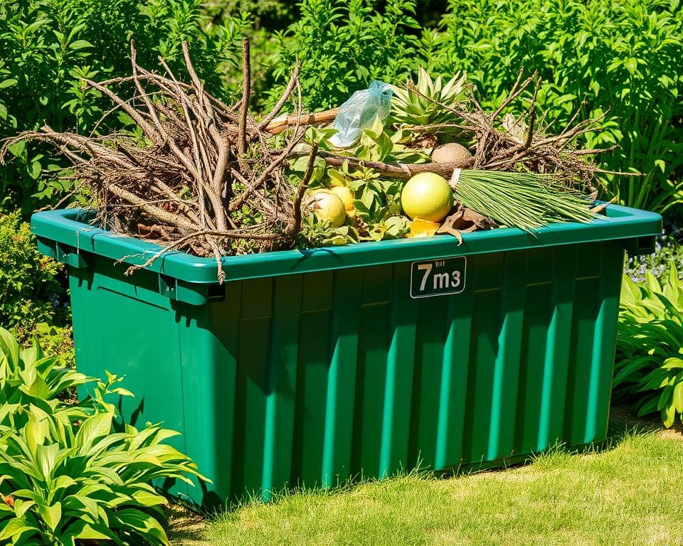 Absetzmulde 7m³ – Die perfekte Lösung für Gartenabfälle