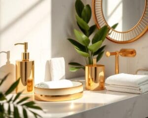 Badaccessoires aus Gold für ein edles Finish