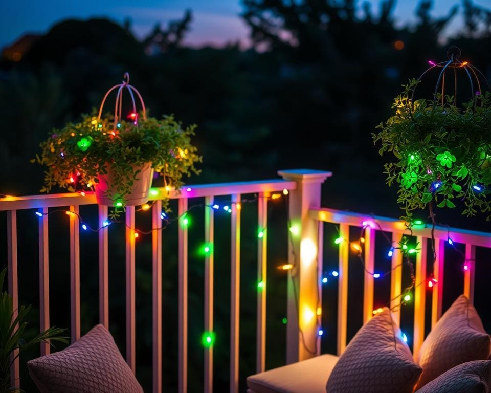 Balkon Lichterketten Ideen