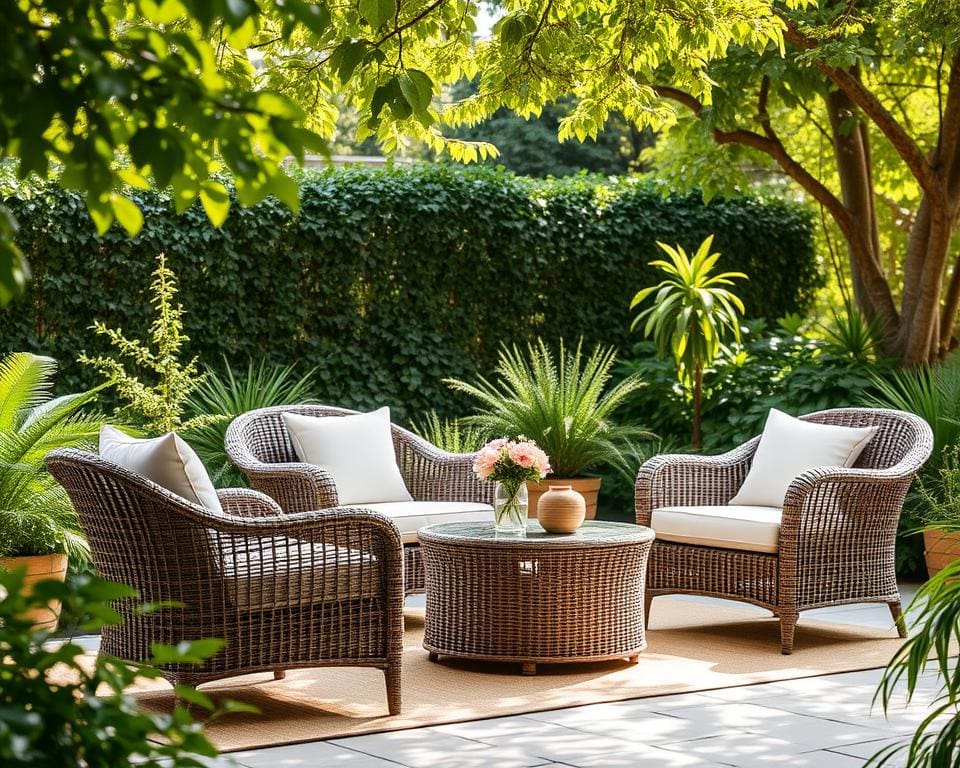 Bequeme Gartenmöbel aus wetterfestem Rattan