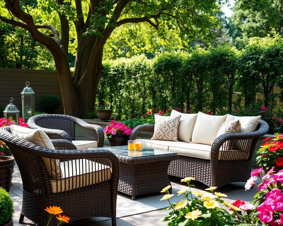 Bequeme Gartenmöbel aus wetterfestem Rattan