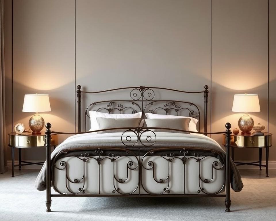 Elegante Metallbettgestelle
