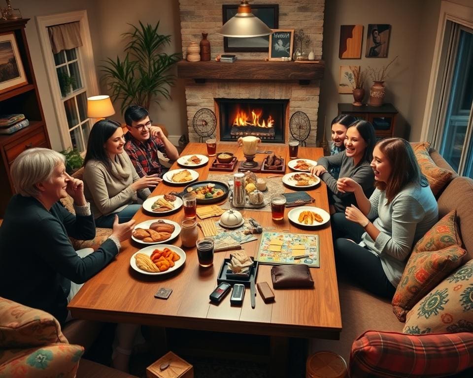 gemeinsame Aktivitäten für einen geselligen Abend