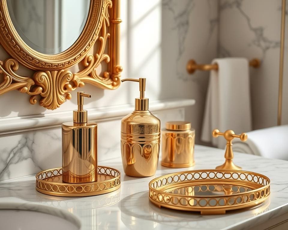 goldene Badaccessoires