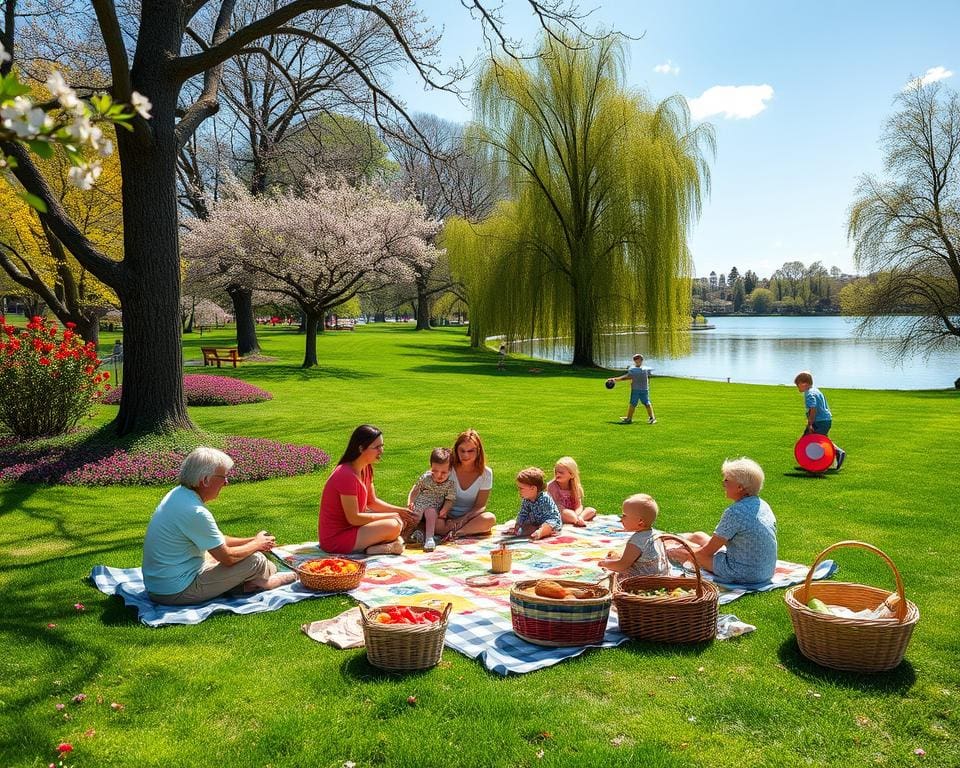 Familienpicknick im Park