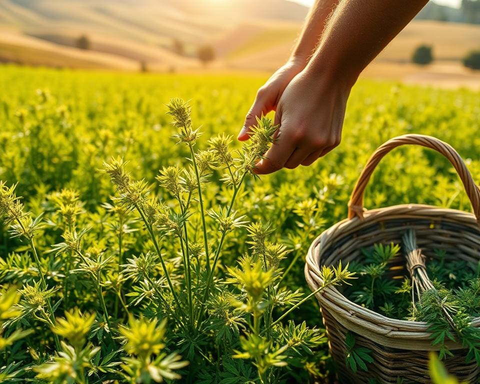 Wann wird Artemisia annua geerntet?