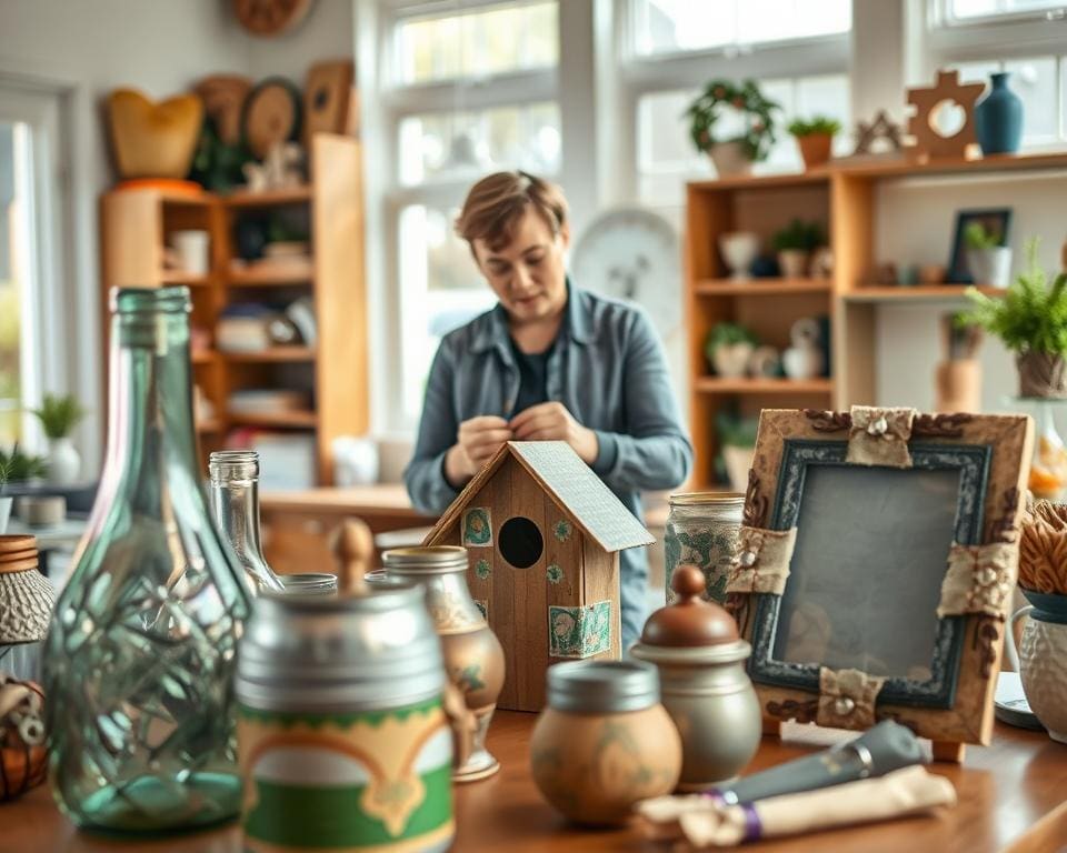 Wie kombiniert man Basteln und Recycling?