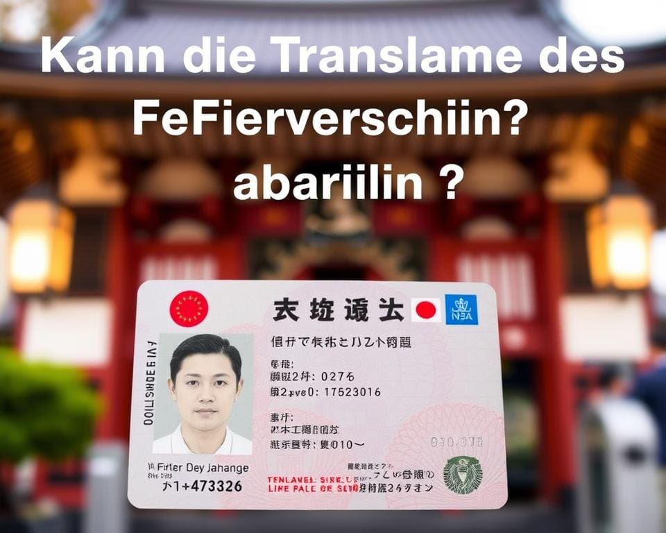 Kann die Übersetzung des Führerscheins ablaufen? 🇯🇵