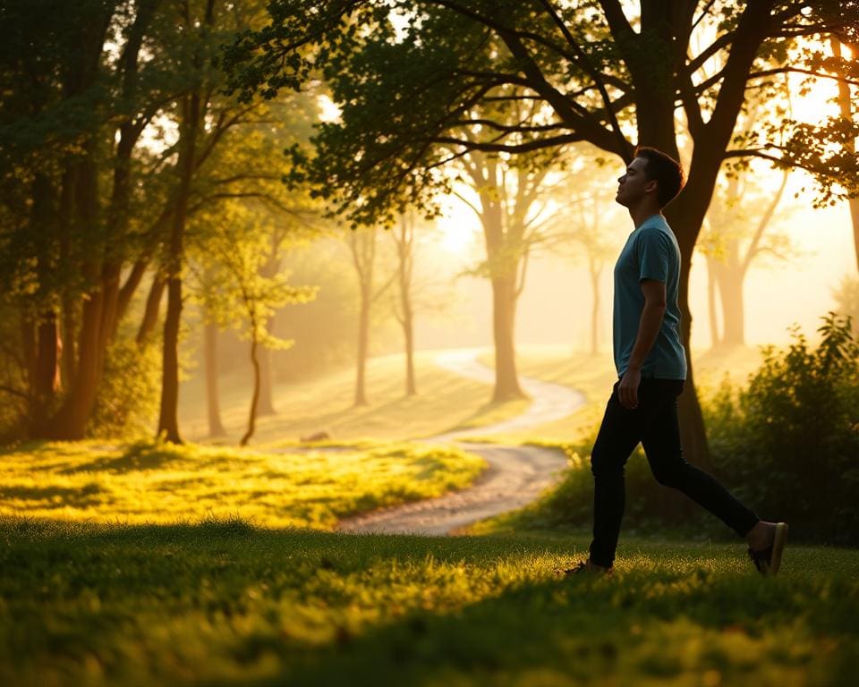 Meditation in Bewegung mit langsamen Gehen