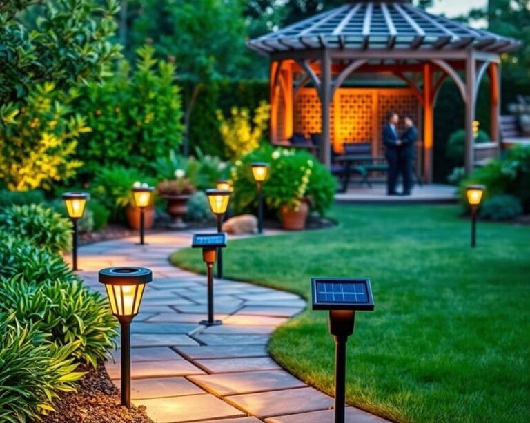 Was sind clevere Ideen für Gartenbeleuchtung mit Solar?