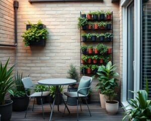 Was sind platzsparende Lösungen für kleine Terrassen?
