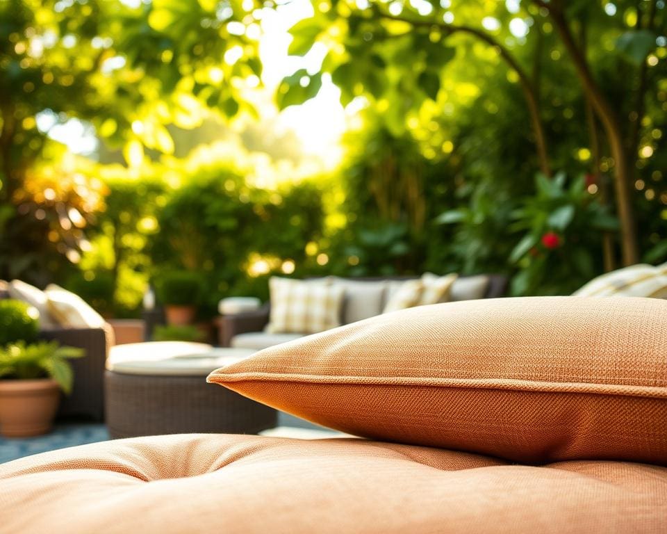 Was sind wetterfeste Stoffe für Gartenpolster?