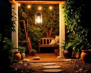 Wie bringst du Licht in dunkle Gartenecken?