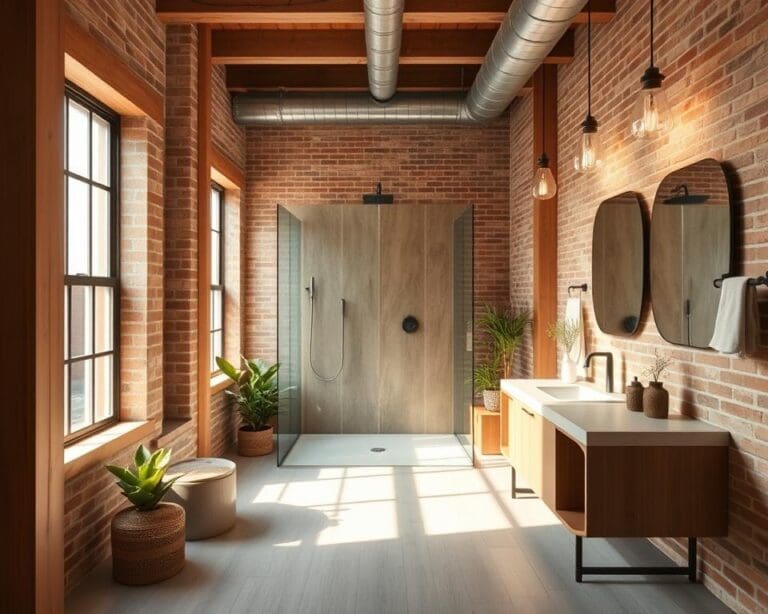 Wie gestaltest du ein Bad mit Loft-Elementen?