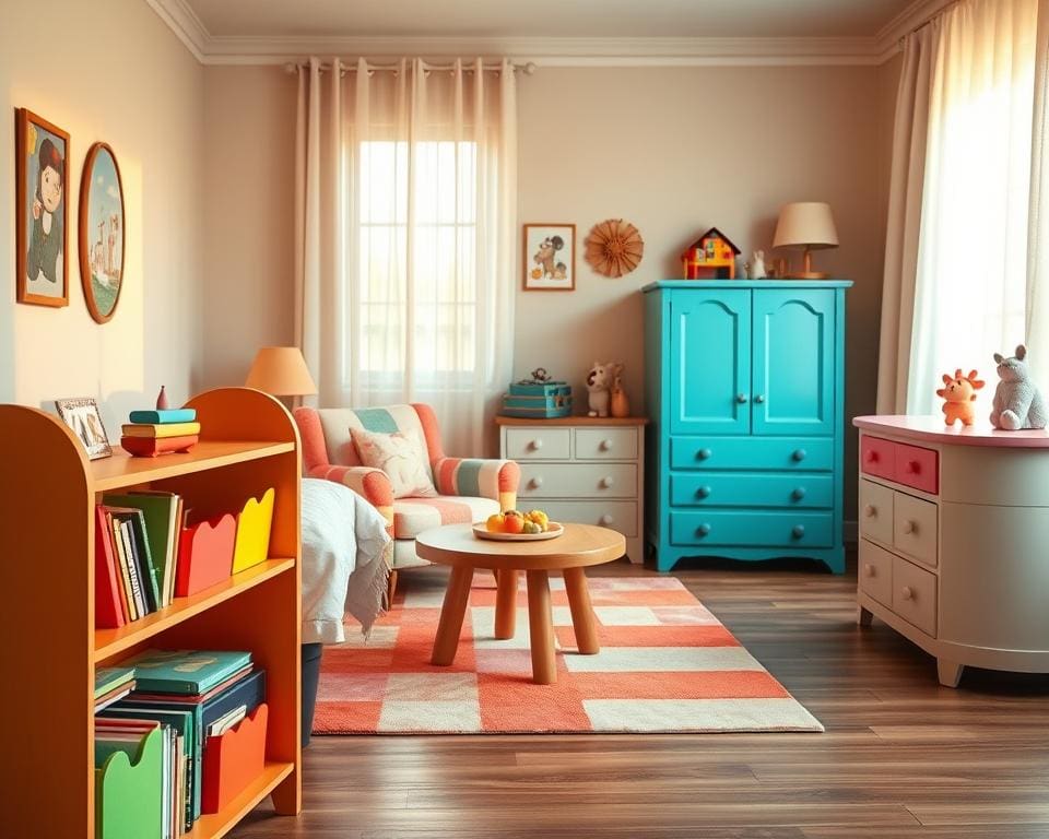 bunte Möbel im Kinderzimmer