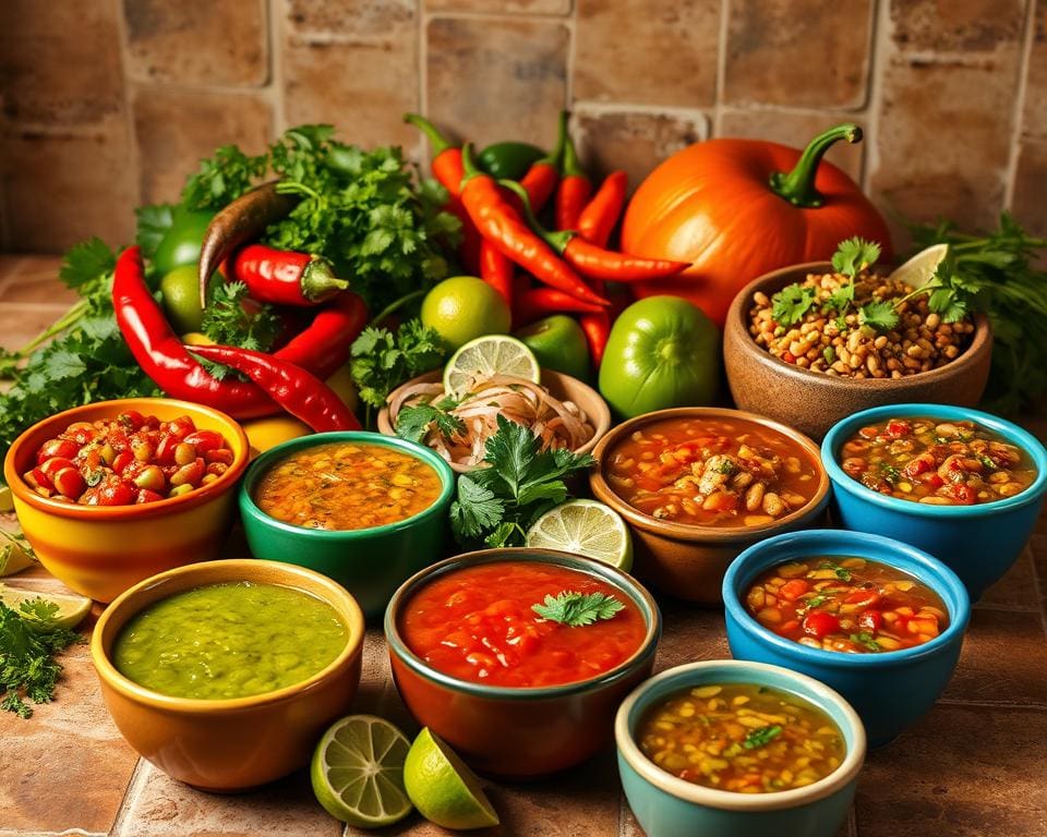 Vielfalt der Salsas in der mexikanischen Küche