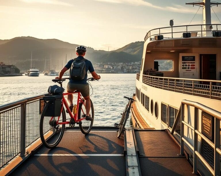 Wie reist man mit Fahrrad und Fährticket?