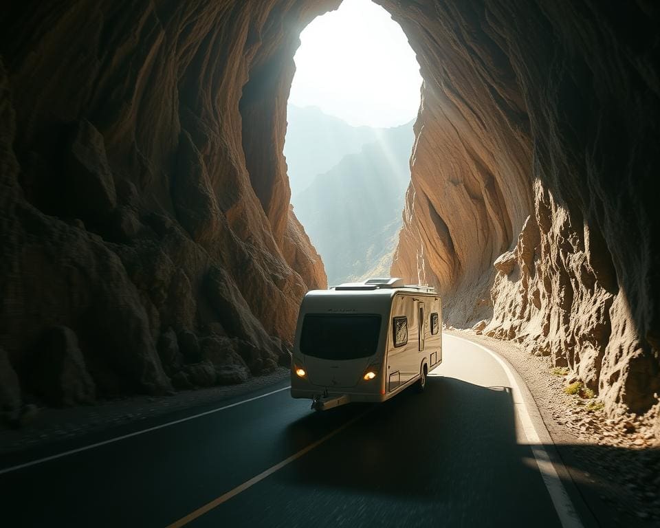 Wie reist man mit dem Caravan durch Tunnel?