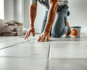 Was macht einen Fliesenleger praezise und sauber?