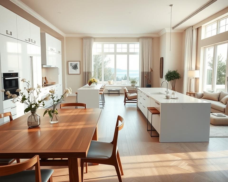 Wie gestaltet man eine offene Wohnküche harmonisch?