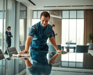 Wie unterstützt ein Gebäudereiniger Firmen?