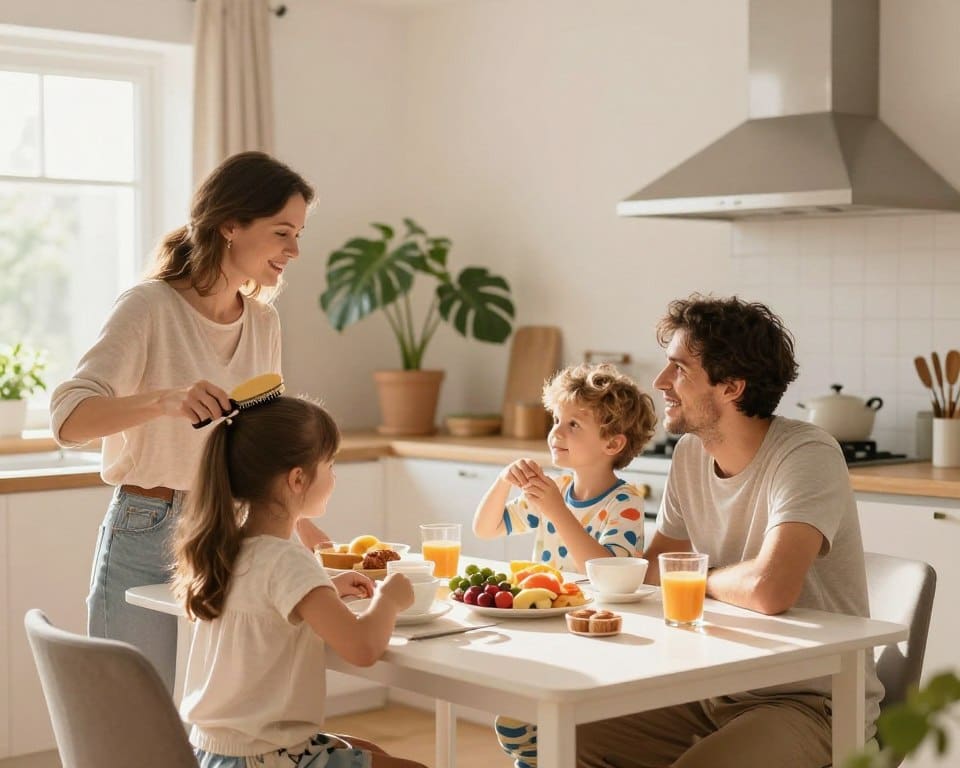 Morgenroutine mit Kindern